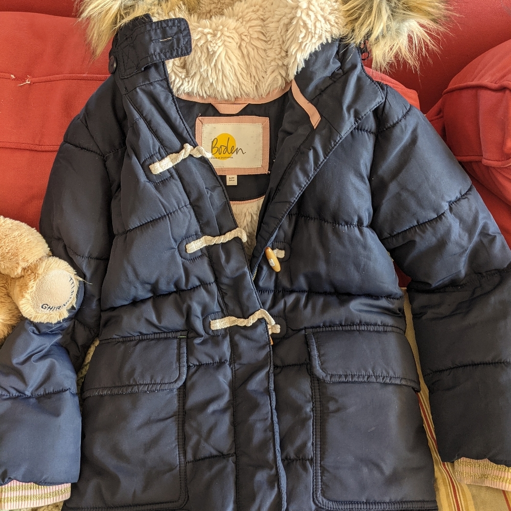 Boden coat with hood.